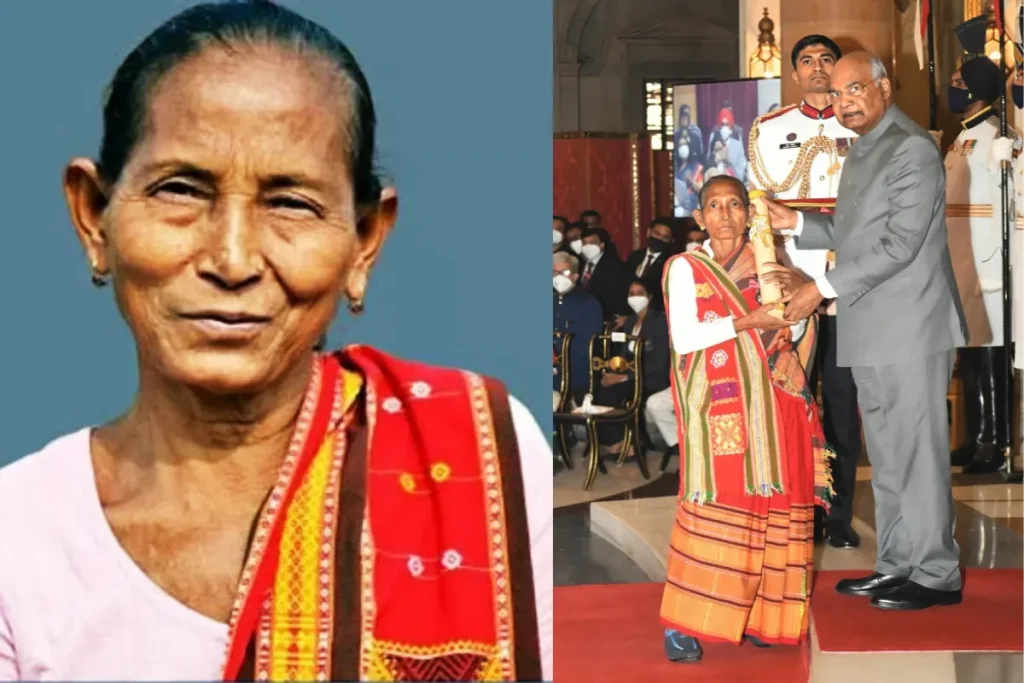 Birubala Rabha Receiving Padma Shri